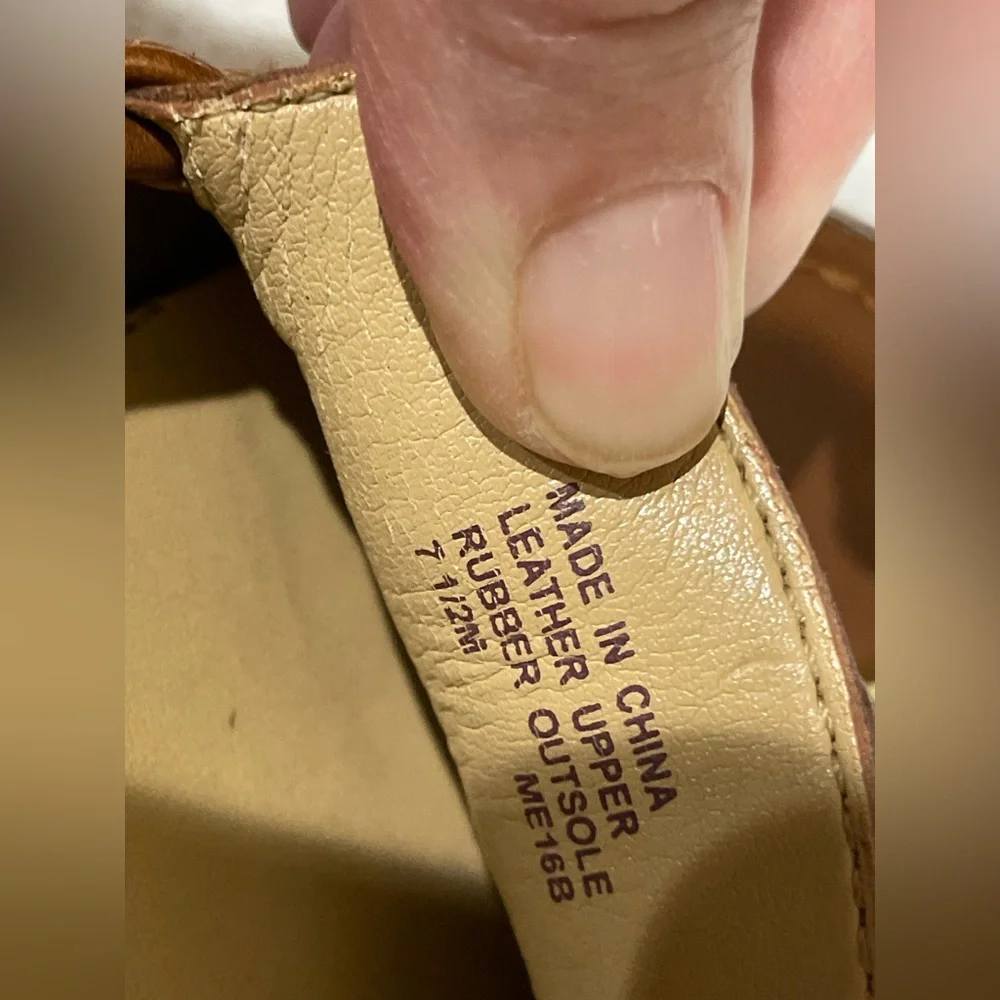 Michael Kors Genuine Leather Loafers In Camel Color Size‎ 7.5